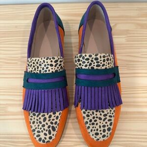 Colorful Animal Print Loafers